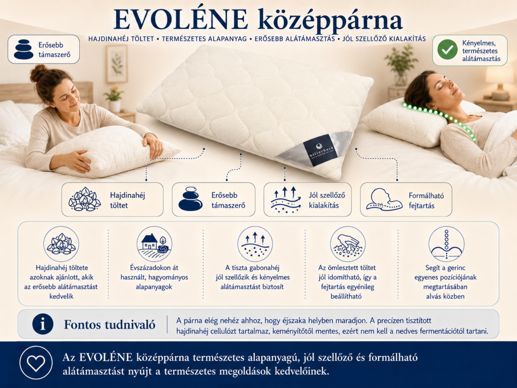Evoline hajdinahéj párna
